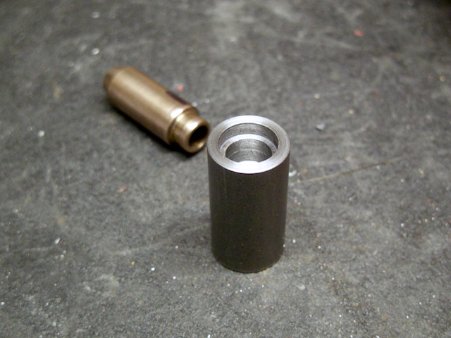 Tool engages with the shoulder of the guide and also acts a depth stop