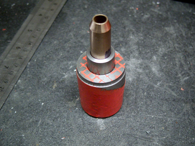 Insertion tool and guide in modified press foot