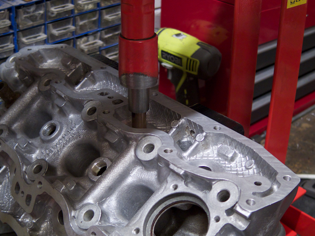 Testing the alignment of press jig