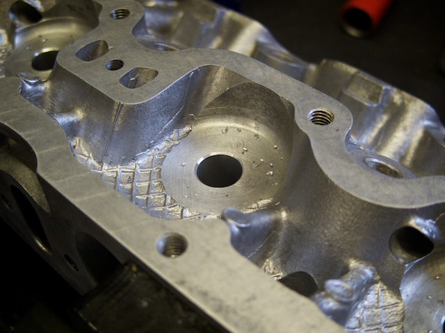 Chamfering the guide bores