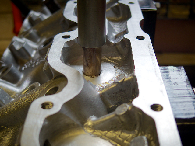 Pressing in the guides after lubing with 'copaslip'