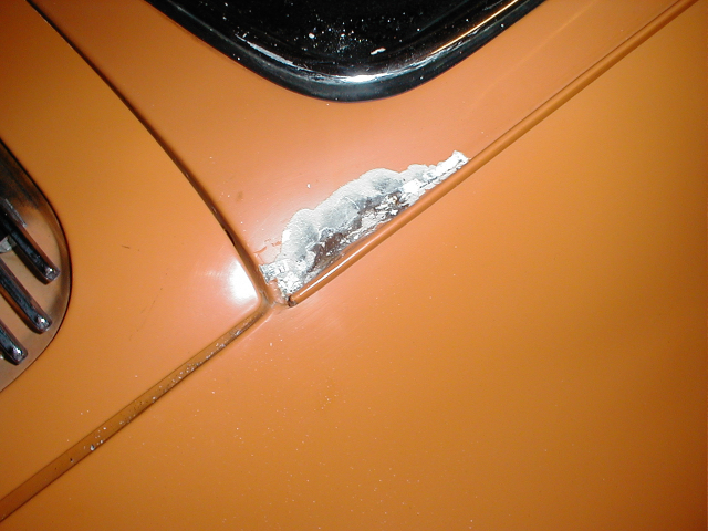 I knew about the filler covering up this area when I bought the car.