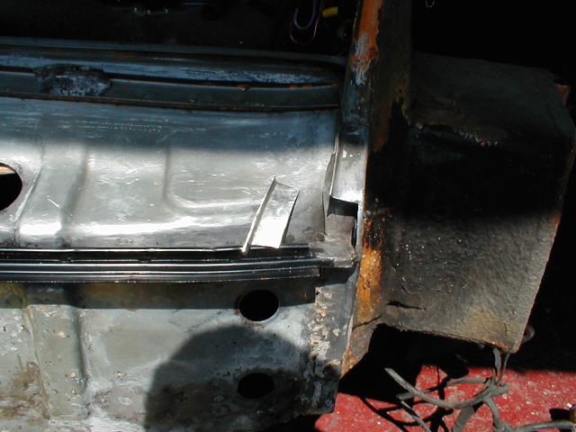 Front edges of the inner wings were crusty too - so they needed repair sections making up.