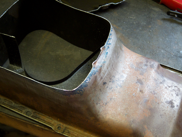 The rear edge near the drain needed to be flattened